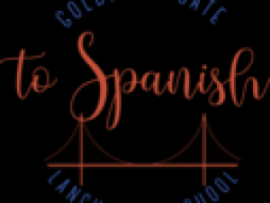 Logo of Golden Gate Language School featuring the Golden Gate Bridge.